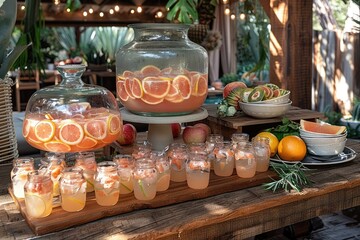 Fototapeta premium summer fruits ice drink professional photography