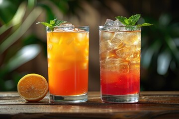 Fototapeta premium summer fruits ice drink professional photography