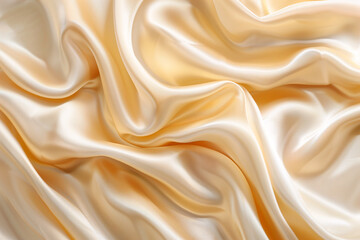 Luxurious of smooth gold silk or satin fabric texture background
