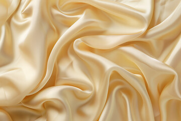 Luxurious of smooth gold silk or satin fabric texture background