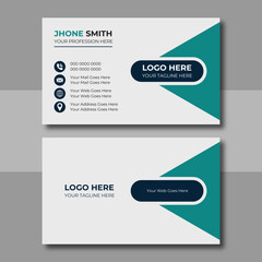Double-sided creative unique business card vector design template. Business card for corporate business and personal use. Vector illustration design, Print ready,
