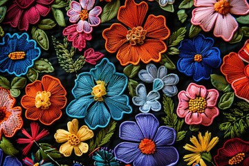 A detailed view of vibrant blooms