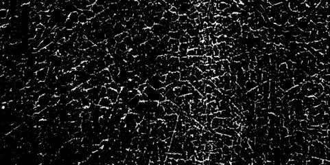 Abstract old wall surface on black background textrue with white scratches and crackes. Dust and scratches design decorate the floor tiles and home. Vintage grunge scratched background, overley,