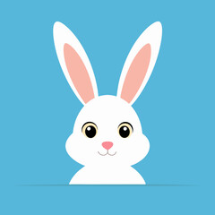 Illustration of a Cute Easter Bunny Rabbit Frame Peeking vector