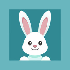 Illustration of a Cute Easter Bunny Rabbit Frame Peeking vector
