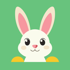 Illustration of a Cute Easter Bunny Rabbit Frame Peeking vector