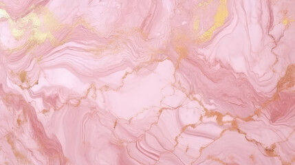 Luxury Pink Gold Marble texture background. Panoramic Marbling texture design for Banner, invitation, wallpaper, headers, website, print ads, packaging design template., generative ai