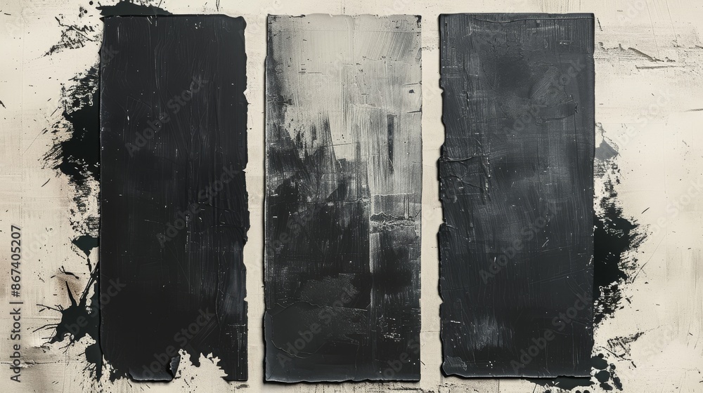 Aufkleber captivating black and white abstract art print with gradient effects for a modern and moody aestheti