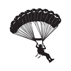 Parachutist Silhouette Vector Images for Commercial Use.