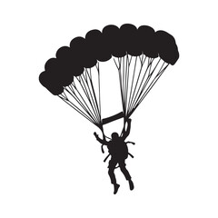  High-Quality Parachutist Silhouette Vector Collection.