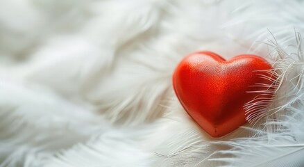  Heartfelt Valentine's Greeting, Close-up on Soft Focus Background.