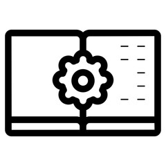 manual instruction book icon