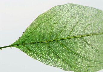  High-Resolution Leaf Close-Up with Watermark