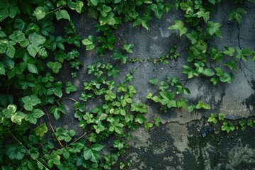 A fire hydrant sits next to a wall covered in lush green plants, a unique combination of urban and natural elements