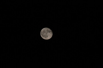 Full moon with a clear sky.