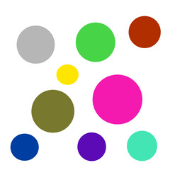 colorful round shape on a white background