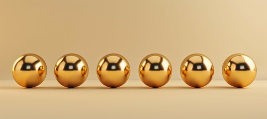 Fototapeta premium Luxury Ball Collection in Gold Tones