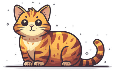 Fototapeta premium Cat, white and transparent background