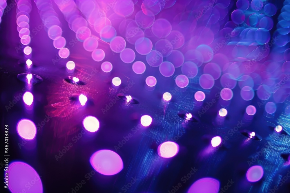 Poster light installation in a dark environment with various shapes and forms