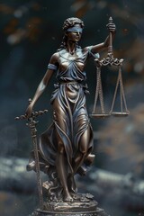A statue of Lady Justice holding a balance, symbolizing fairness and impartiality