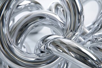 Abstract 3D rendering of twisted rings, representing complexity and continuity in design