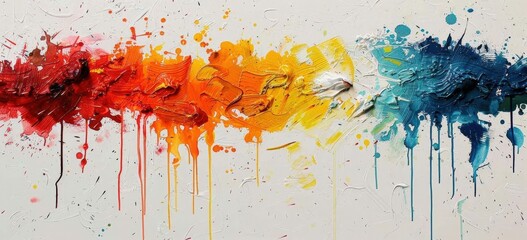 Fototapeta premium Artistic Expression: Vibrant Splatter Paint Abstract Artwork