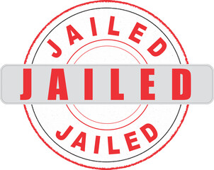 Jailed Round Stamp in Red