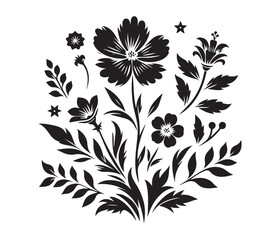 flower vector svg animal graphic resources black color design