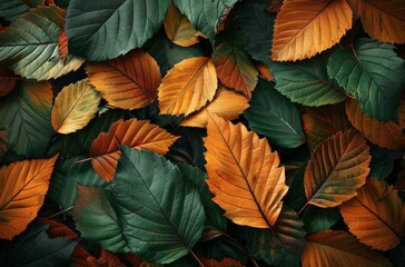  Vibrant Autumn Leaves Close-up, Seasonal Nature Photography, Colorful Maple Leaves