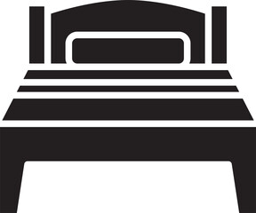 Bed Glyph Icon Illustration
