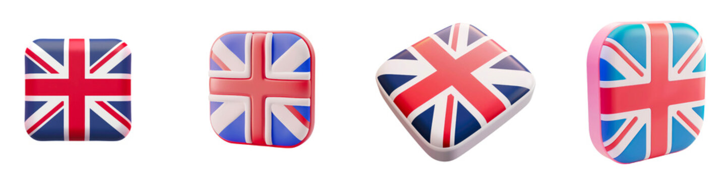 English Flag Selection Button Badge Icon isolated isolated on the transparent background
