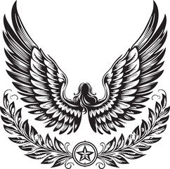 Angel Black and white background