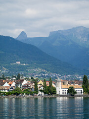 Fototapeta premium Lake Geneva lakeside landscape