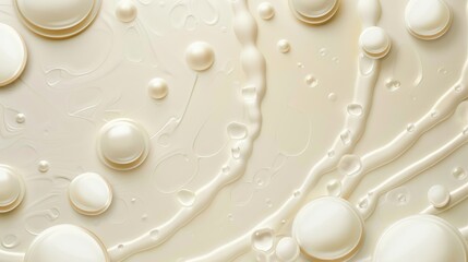 Delicate cream background with abstract round textures empty space for design