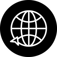 Web Payment Vector Line White Circle Black