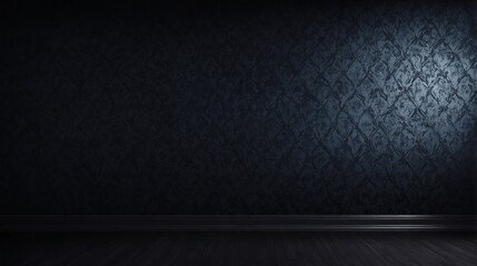 dark room interior with wall