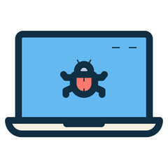 bug problem laptop icon