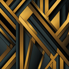 Obraz premium Patterns Golden stripes dark ground joints