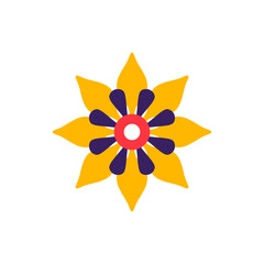 Beautiful flower on transparent background. Spring flower graphic design