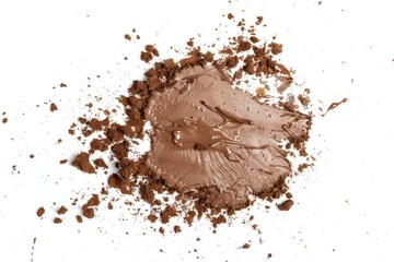 Fototapeta premium A close-up shot of a piece of chocolate on a white surface, perfect for food or product photography
