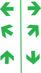 green arrows set