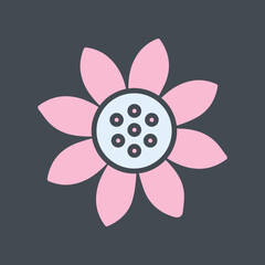 Sunflower Vector Icon