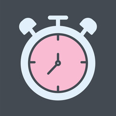 Large Clock Vector Icon