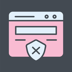 Unprotected Website Vector Icon