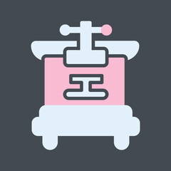 Fototapeta premium Machine Press Vector Icon