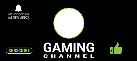 awesome black and olive colour youtube banner fram. cover design	
