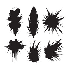 Free vector ink brush stroke collection 