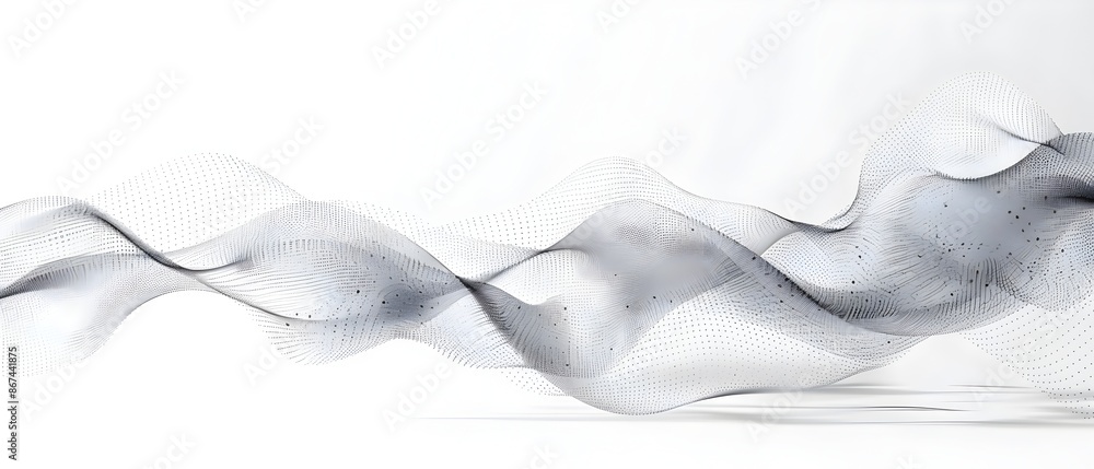 Poster abstract wave dots line vector background for design and presentation of technology, digital or comm