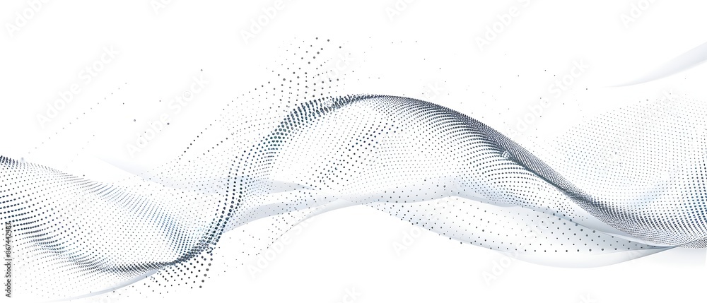 Aufkleber abstract wave dots line vector background for design and presentation of technology, digital or comm