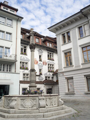 Fountain in Luzern street